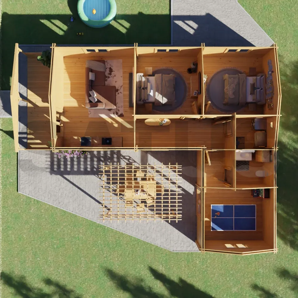 Alicante 14.46×11.5 m – wooden cabin, 110 m², 6 rooms – photo 5