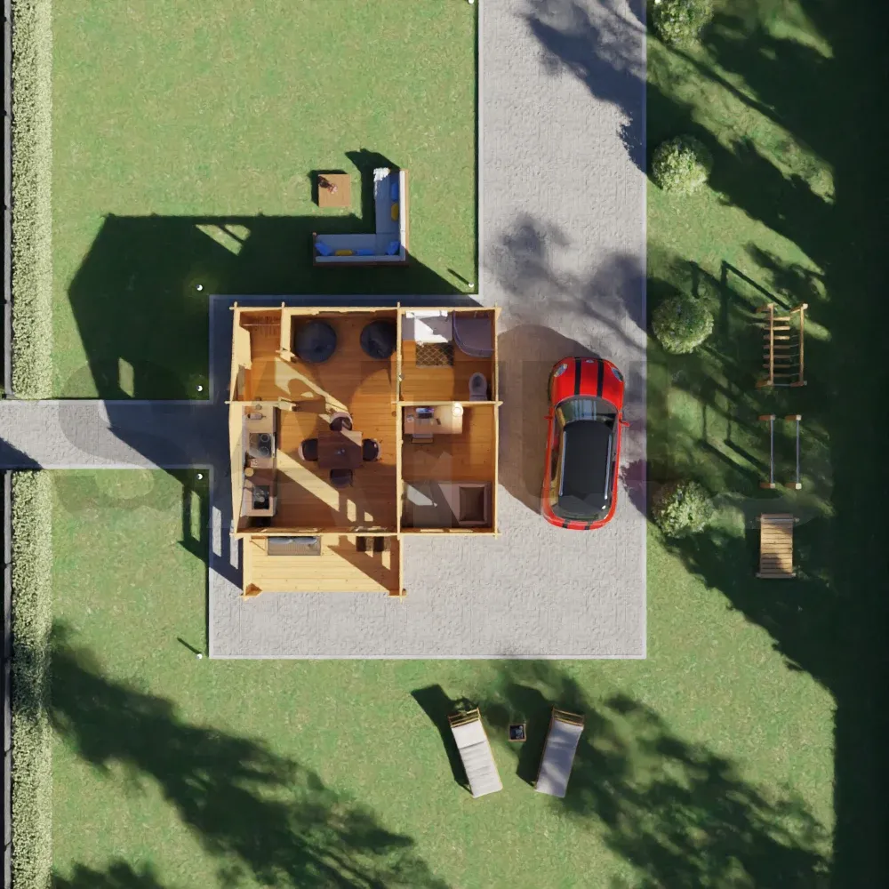 Arona 5.95×6.7 m – wooden cabin, 36.6 m², 3 rooms – photo 5