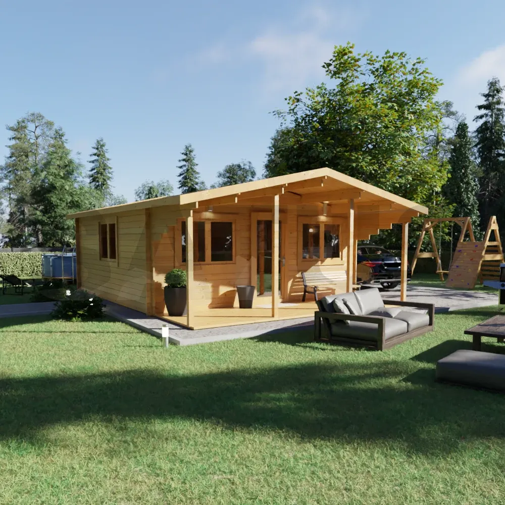 Avila 5.95×7.7 m – wooden cabin, 45.8 m², 1 room
