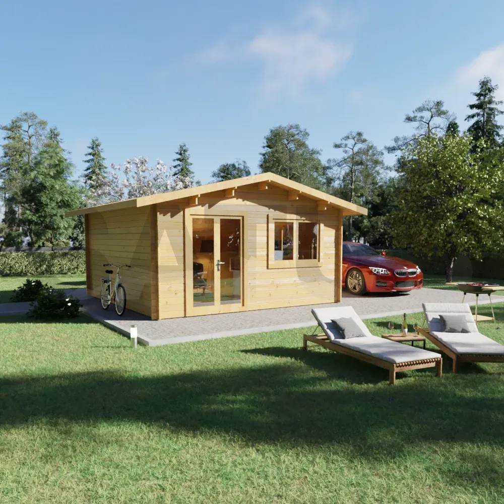 Brenzo 5×4 m – wooden cabin, 20 m², 1 room