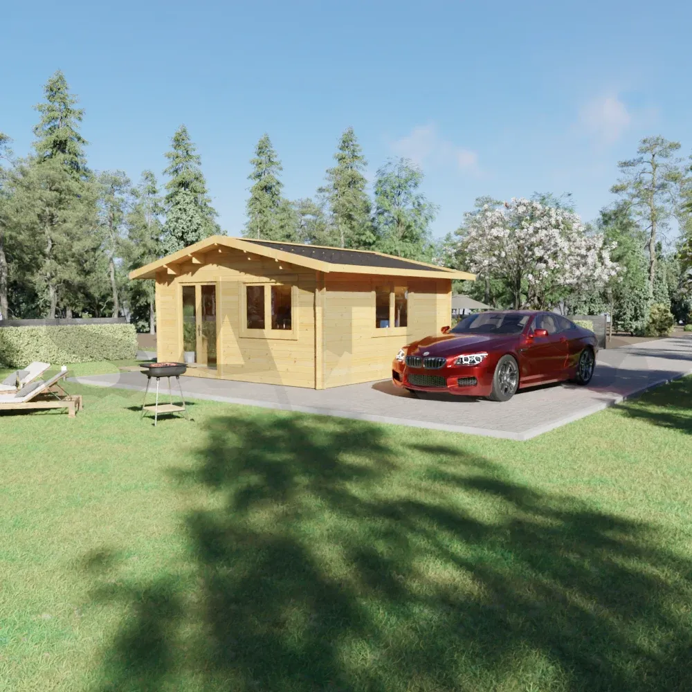 Brenzo 5.95×5.95 m – wooden cabin, 35.4 m², 1 room – photo 4