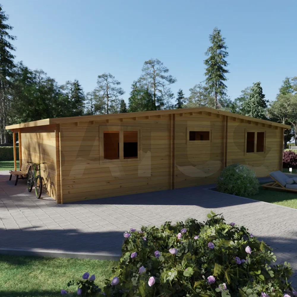 Coruna 10.5×7.95 m – medinis namelis, 83.4 m², 4 patalpos – nuotrauka 3