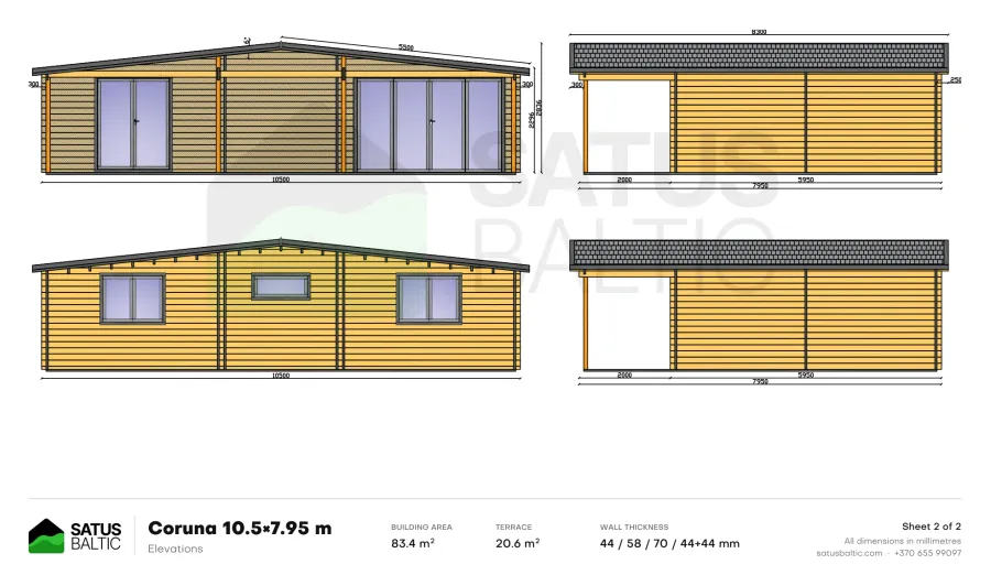 Coruna 10.5×7.95 m – Product plans 2/2