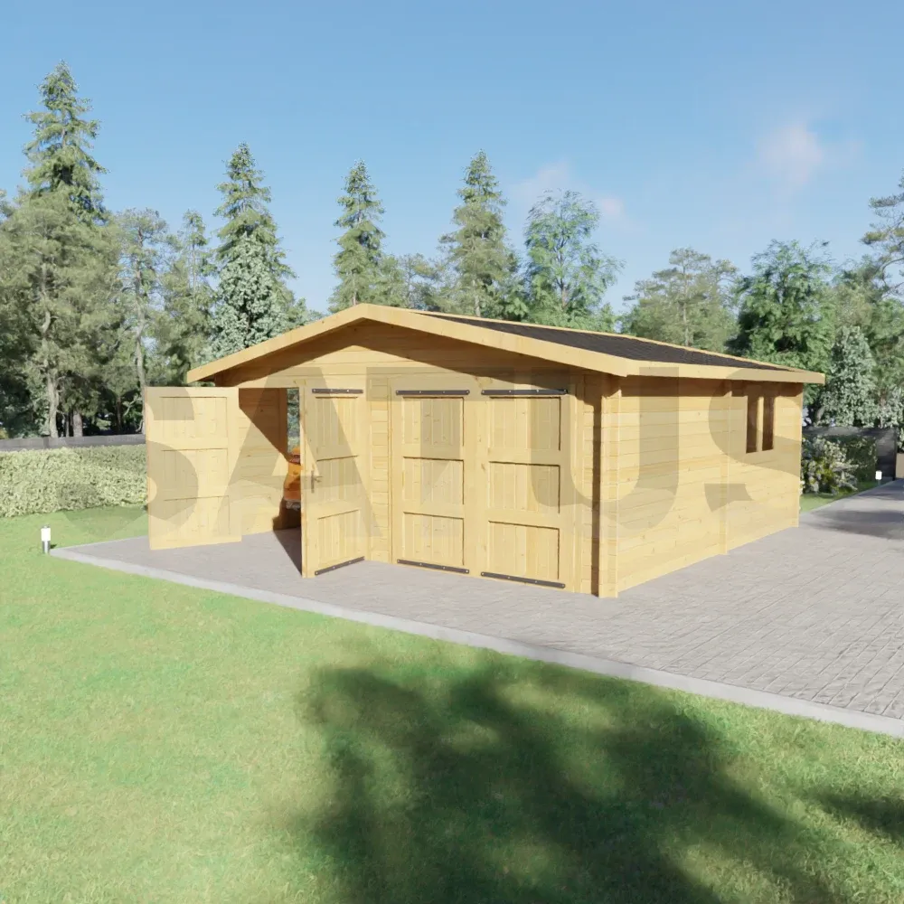 Garage double 5.95×5.95 m – wooden garage, 35.4 m² – photo 4
