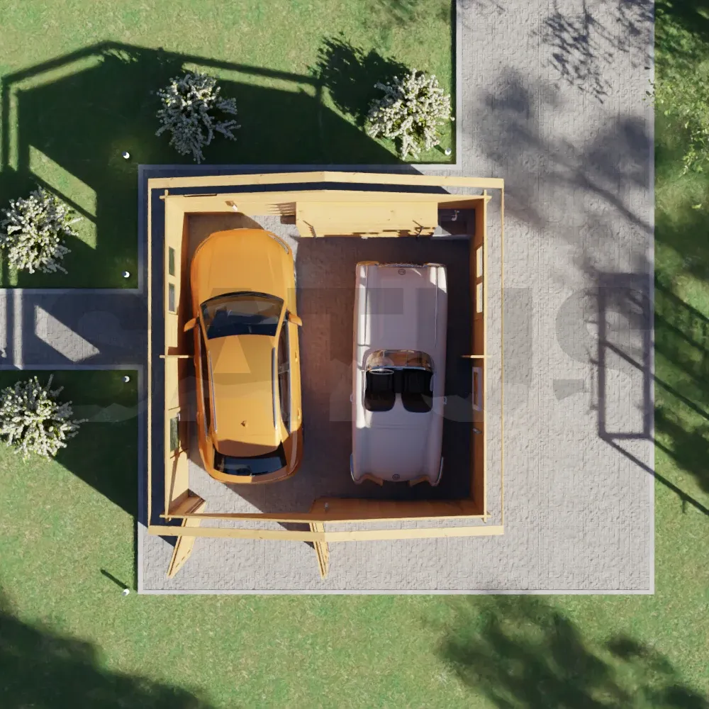 Garage double 5.95×5.95 m – wooden garage, 35.4 m² – photo 5