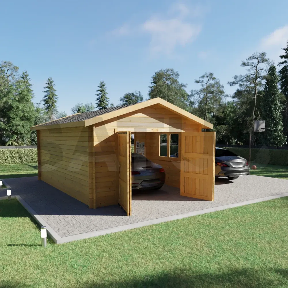 Garage Single 4×5.95 m – wooden garage, 24 m²