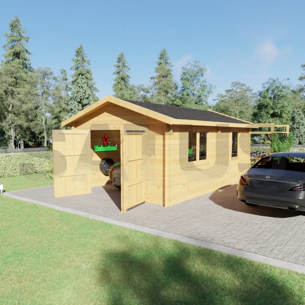 Garage Single 4×5.95 m – wooden garage, 24 m² – photo 4