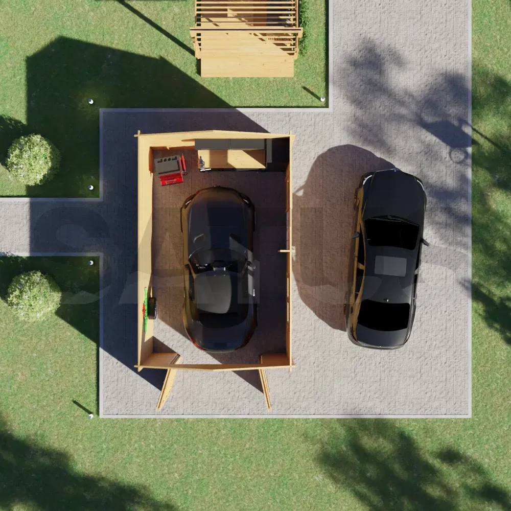 Garage Single 4×5.95 m – wooden garage, 24 m² – photo 5