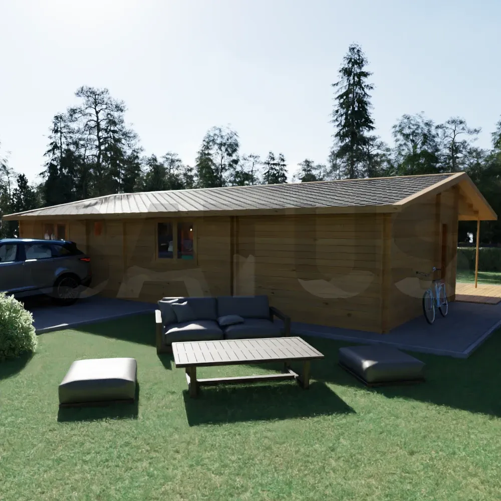 Granada 12×8 m – medinis namelis, 96 m², 5 patalpos – nuotrauka 2