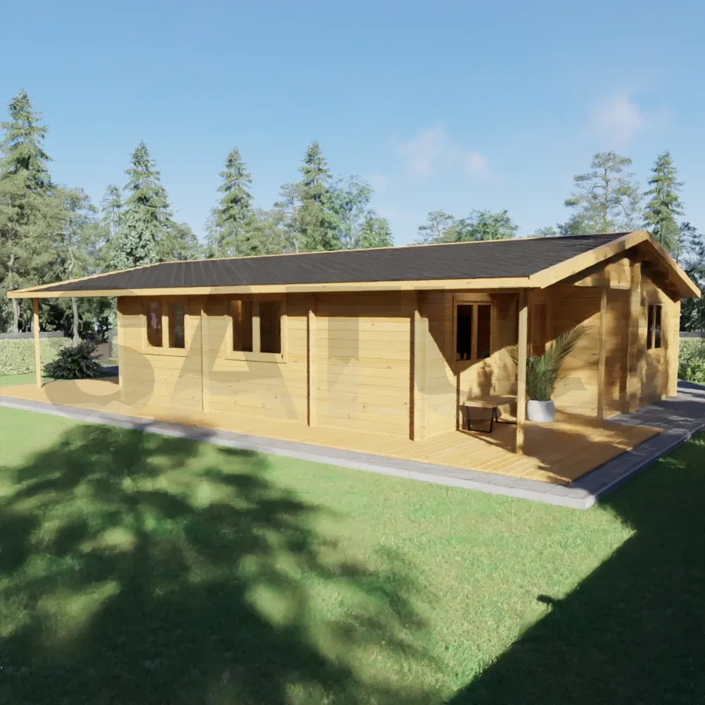 Granada 12×8 m – medinis namelis, 96 m², 5 patalpos – nuotrauka 4