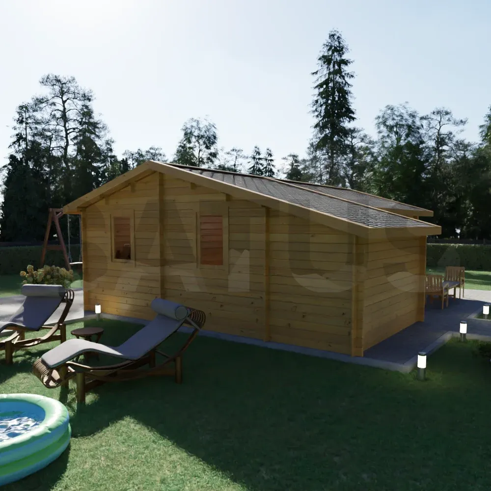 Ibiza 6.5×7.8 m – medinis namelis, 44 m², 4 patalpos – nuotrauka 2