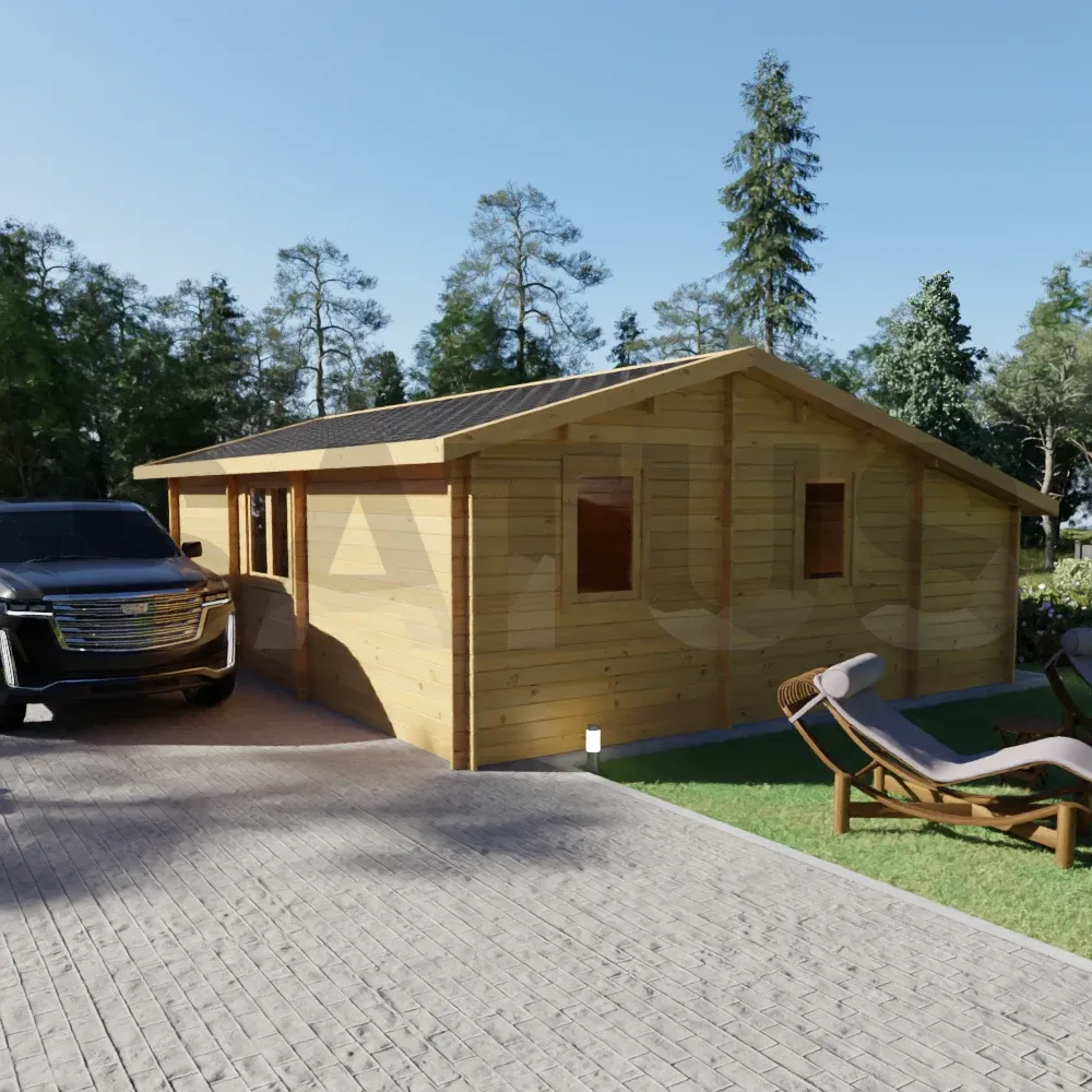 Ibiza 6.5×7.8 m – medinis namelis, 44 m², 4 patalpos – nuotrauka 3