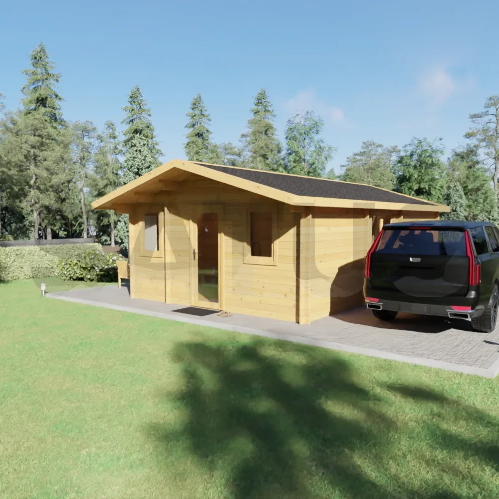 Ibiza 6.5×7.8 m – medinis namelis, 44 m², 4 patalpos – nuotrauka 4