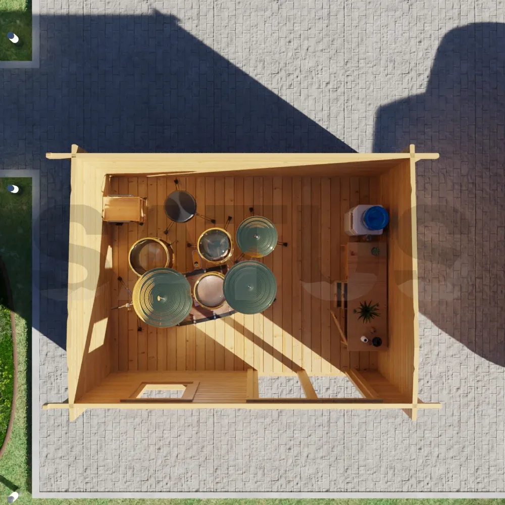 Kemi 4×3 m – medinis namelis, 12 m², 1 patalpa – nuotrauka 5