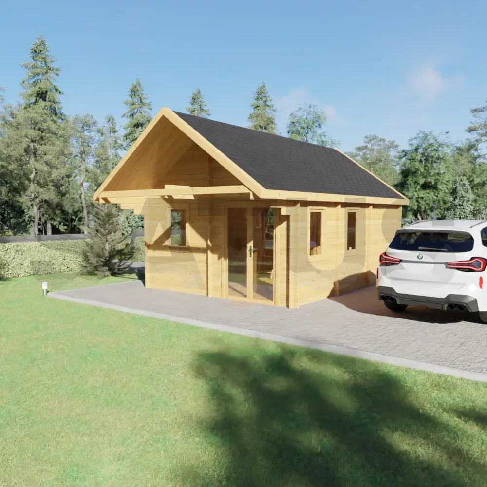 Lareda 4.5x5.95 m – medinis namelis, 26.8 m², 4 patalpos – nuotrauka 4