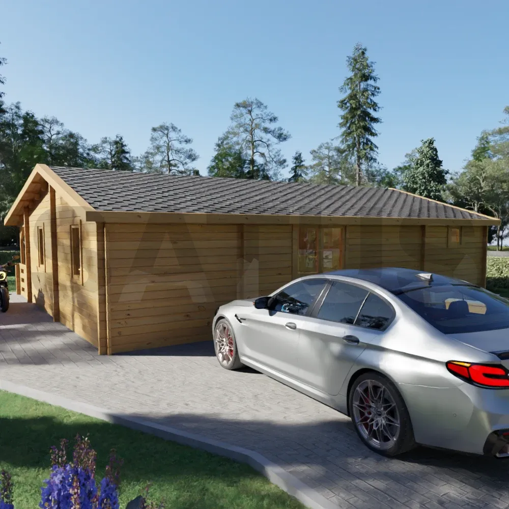 Madrid 10.2x9 m – medinis namelis, 91.8 m², 6 patalpos – nuotrauka 3