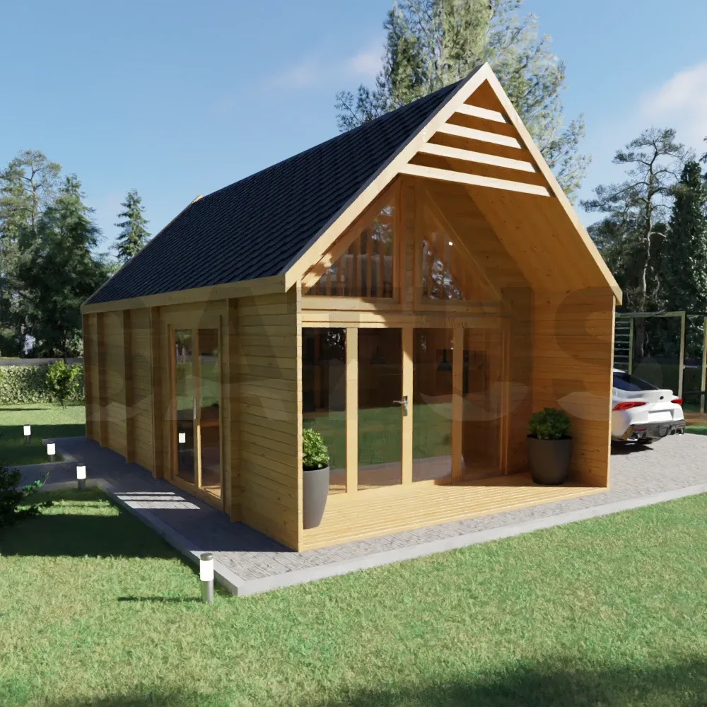 Modena 4.5×7.95 m – wooden cabin, 36 m², 4 rooms