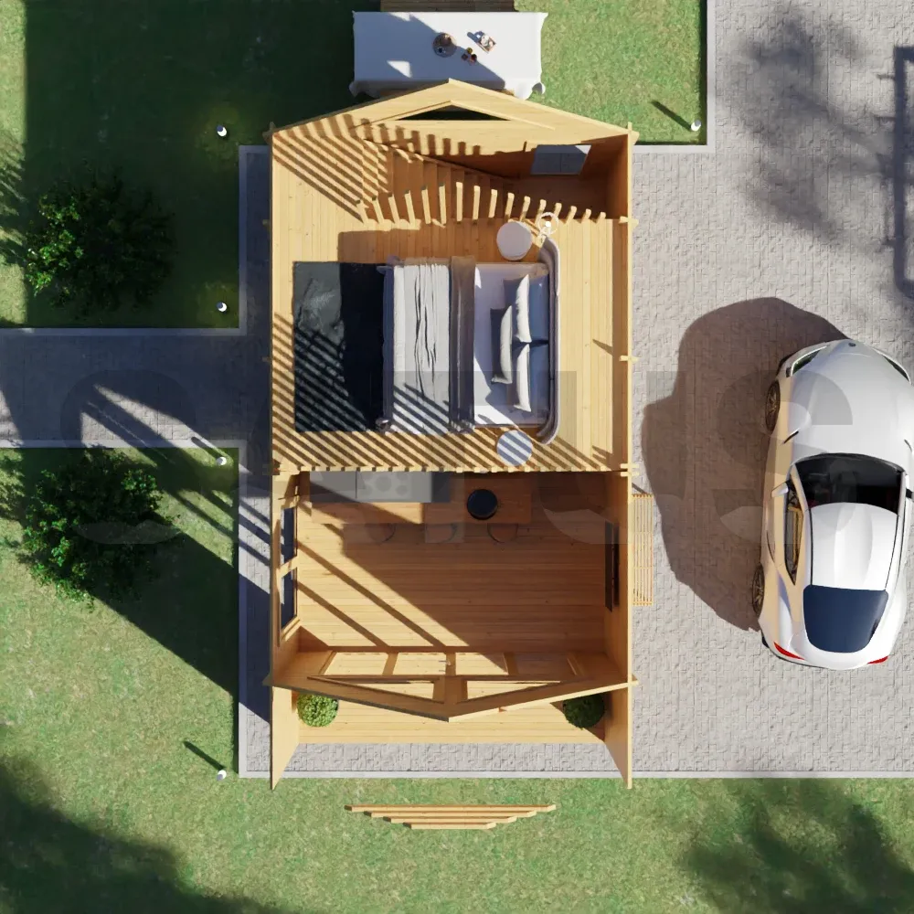 Modena 4.5×7.95 m – wooden cabin, 36 m², 4 rooms – photo 5
