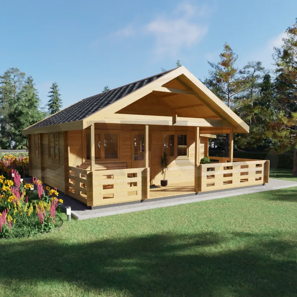 Nice plus 5.95x7.95 m – wooden cabin, 55 m², 5 rooms