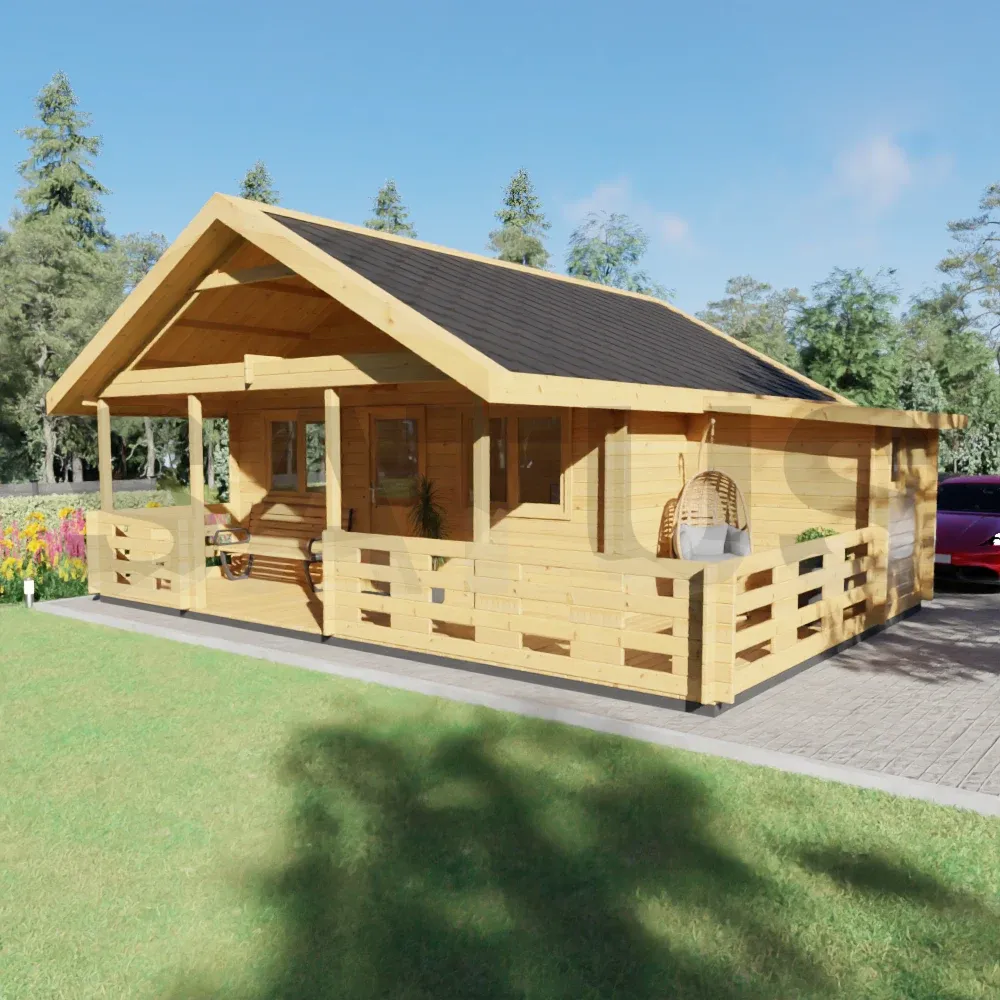 Nice plus 5.95x7.95 m – medinis namelis, 55 m², 5 patalpos – nuotrauka 4