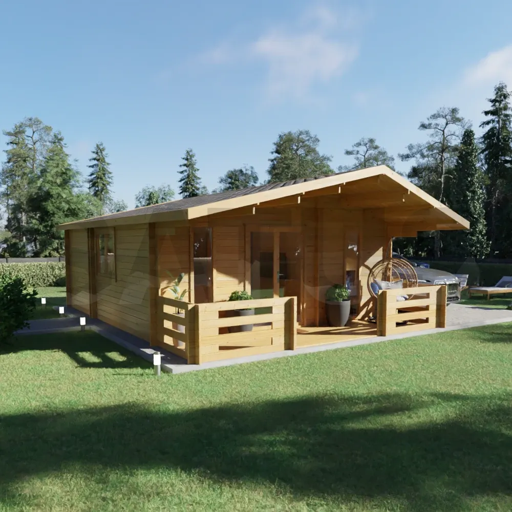 Padova 5.95×8 m – wooden cabin, 47.6 m², 3 rooms