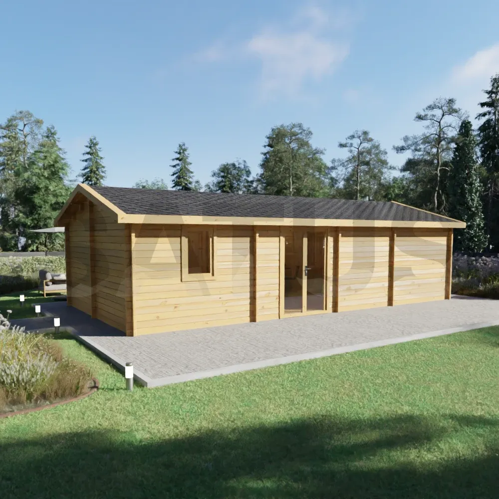 Pinto 5.95x10 m – wooden cabin, 59.5 m², 5 rooms