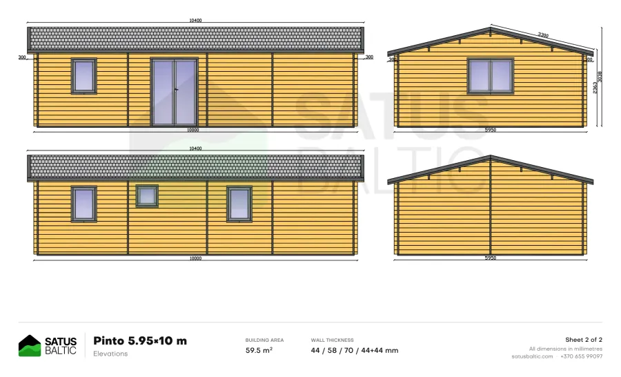Pinto 5.95x10 m – Product plans 2/2
