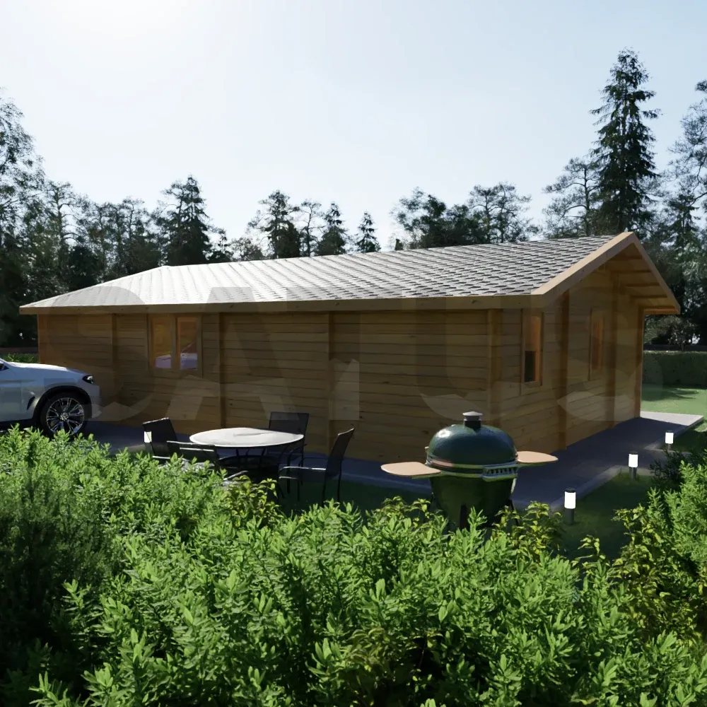 Roma 10.2×7 m – medinis namelis, 71.4 m², 5 patalpos – nuotrauka 2