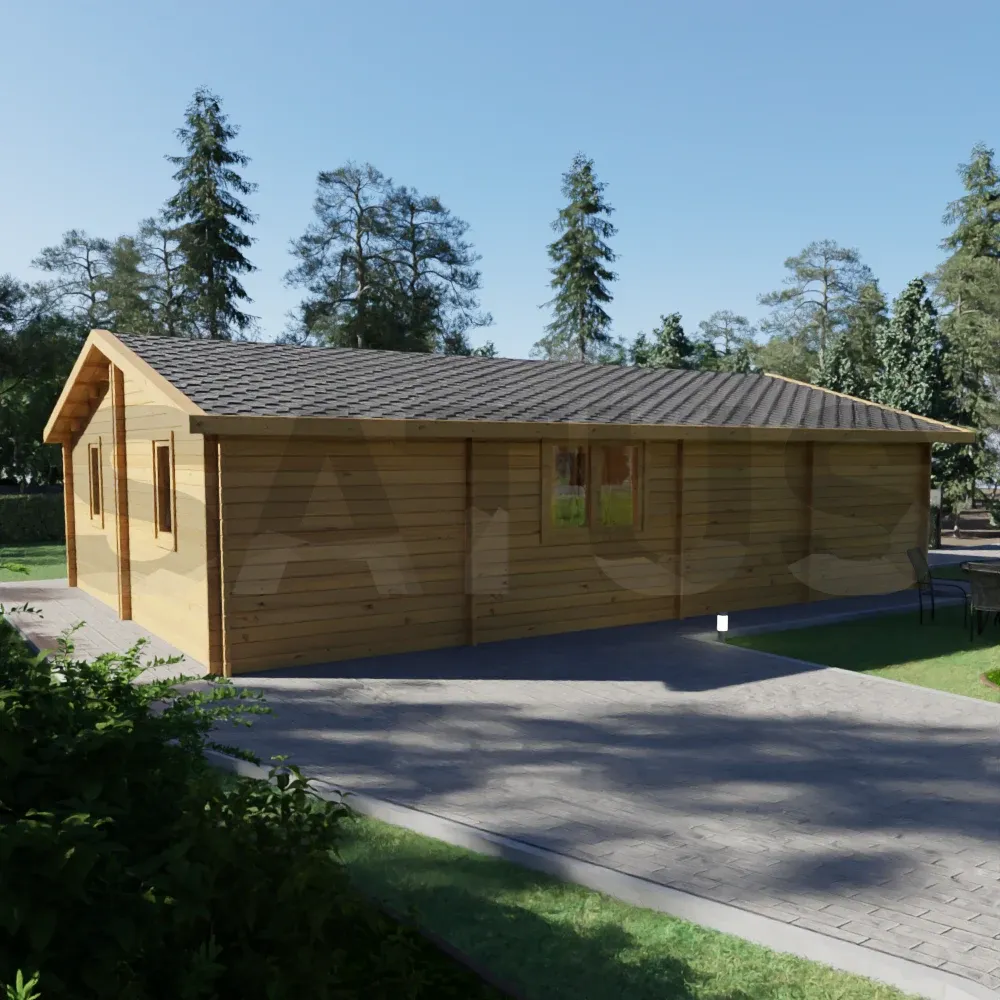 Roma 10.2×7 m – medinis namelis, 71.4 m², 5 patalpos – nuotrauka 3