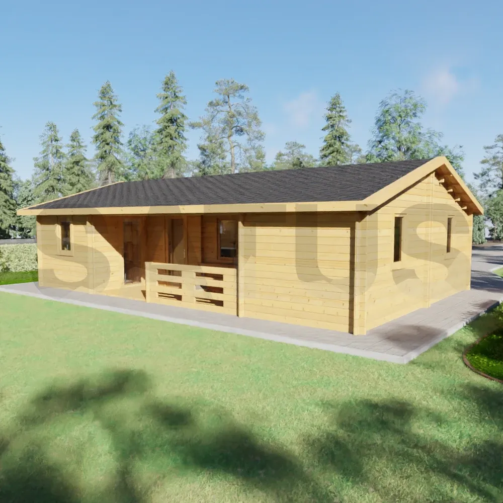 Roma 10.2×7 m – medinis namelis, 71.4 m², 5 patalpos – nuotrauka 4