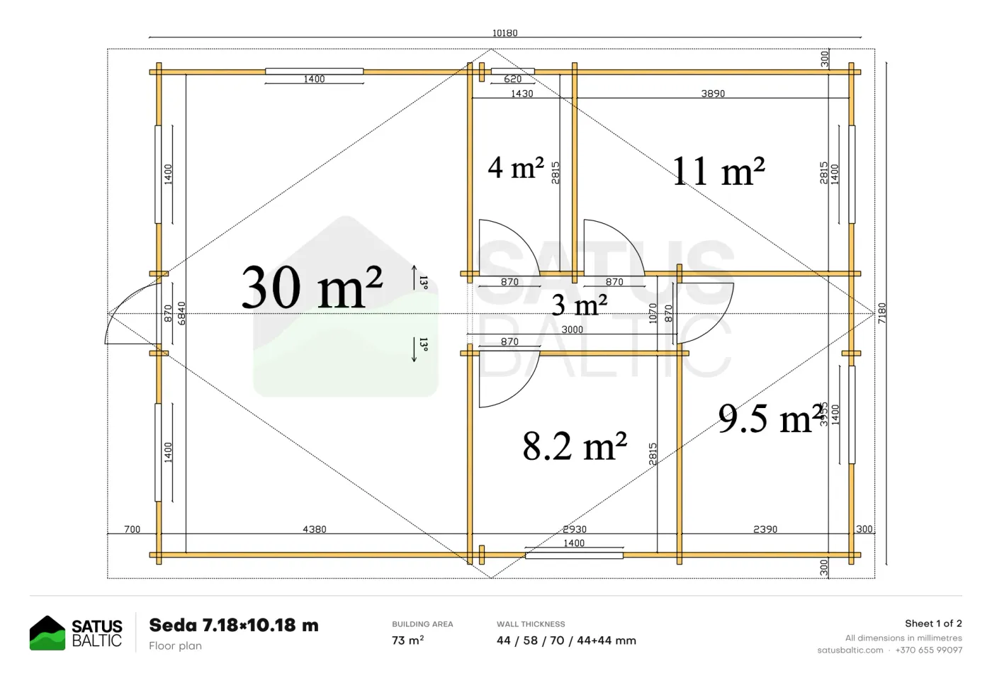 Seda 7.18×10.18 m – Product plans 1/2