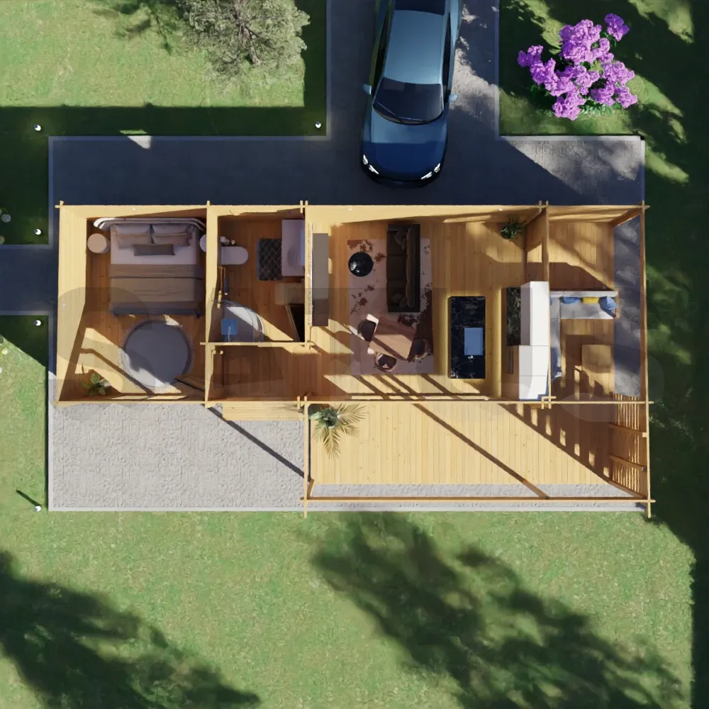 Sevilla 12.33×6.29 m – wooden cabin, 67.4 m², 3 rooms – photo 5