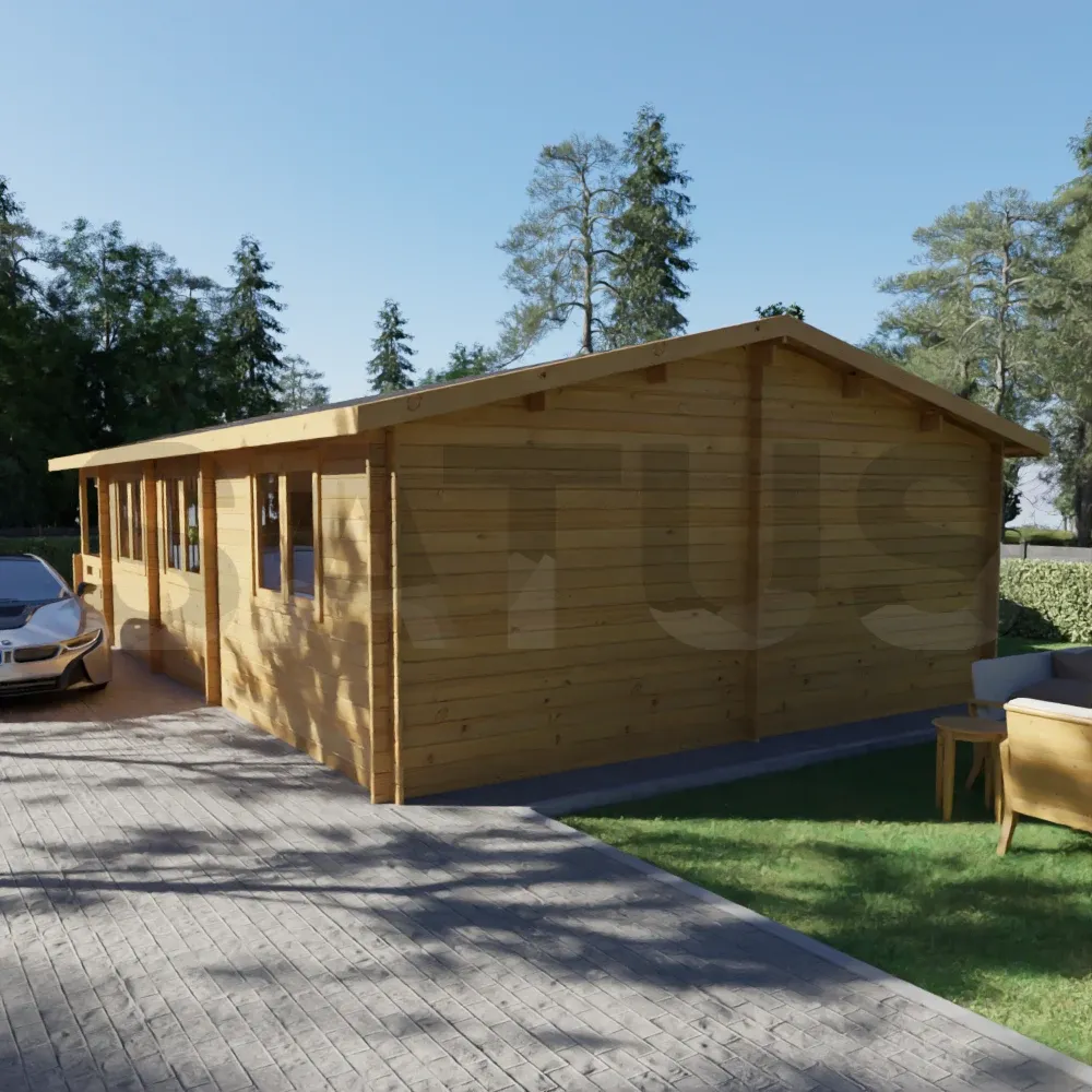 Terrasa 5.95×10 m – medinis namelis, 59.5 m², 4 patalpos – nuotrauka 3