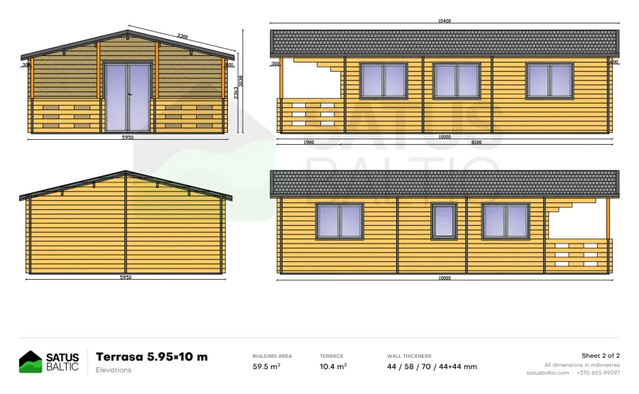 Terrasa 5.95×10 m – Product plans 2/2