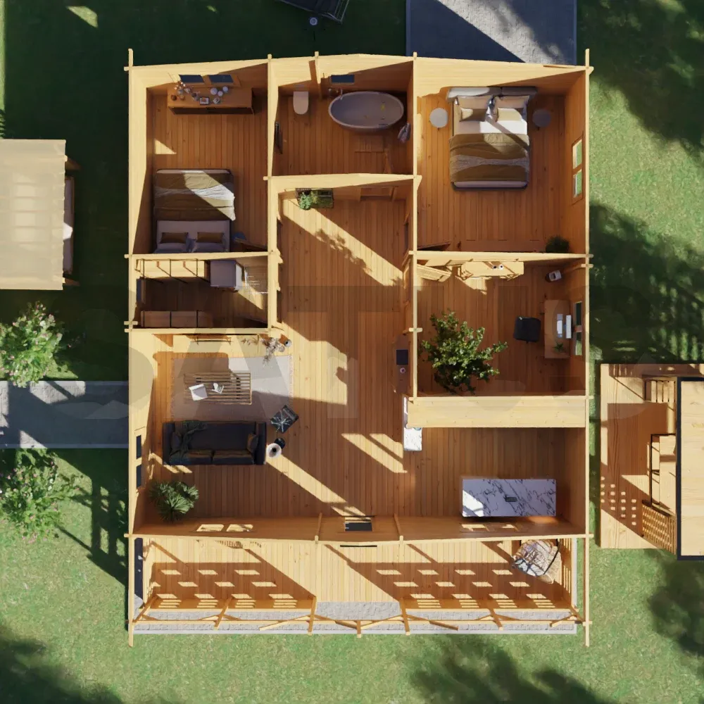 Vitoria 10.18×12.41 m – medinis namelis, 126 m², 6 patalpos – nuotrauka 5