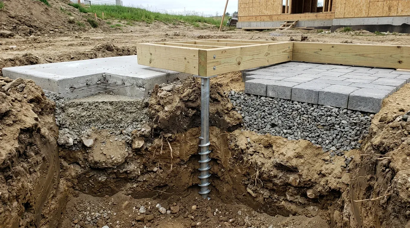 Log Cabin Foundations Compared: Concrete Slab, Ground Screws or Pavers?